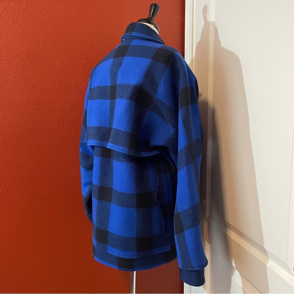 CC‎ Filson Vintage Men’s Mackinaw Cruiser Wool Blue Buffalo Plaid Garment Coat - Picture 6 of 6